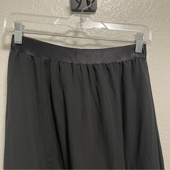 VTG Y2K 90s Bebe Black Sheer Panel Maxi Skirt With Shorts Size Medium - Picture 3 of 7